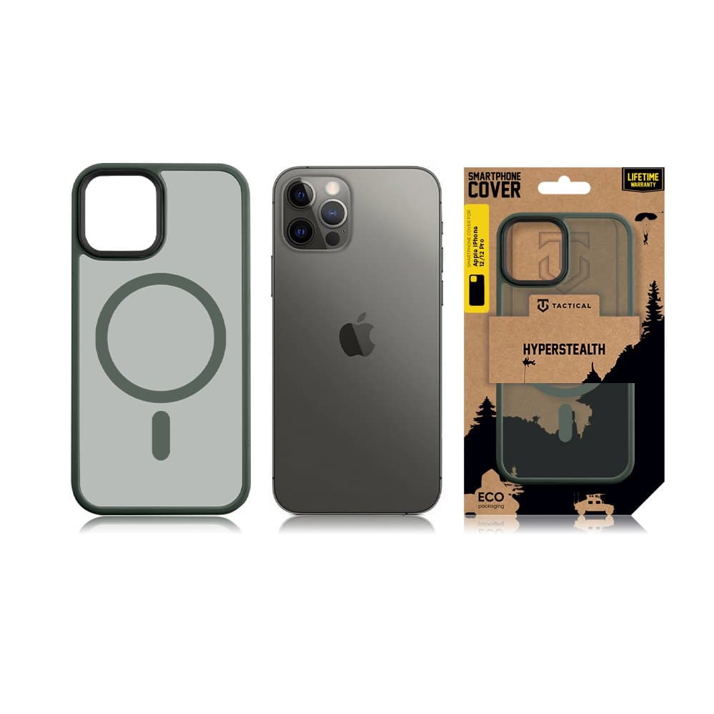 Zadní kryt Tactical MagForce Hyperstealth na iPhone 12 - 12 Pro tmavě zelený - náhled 3