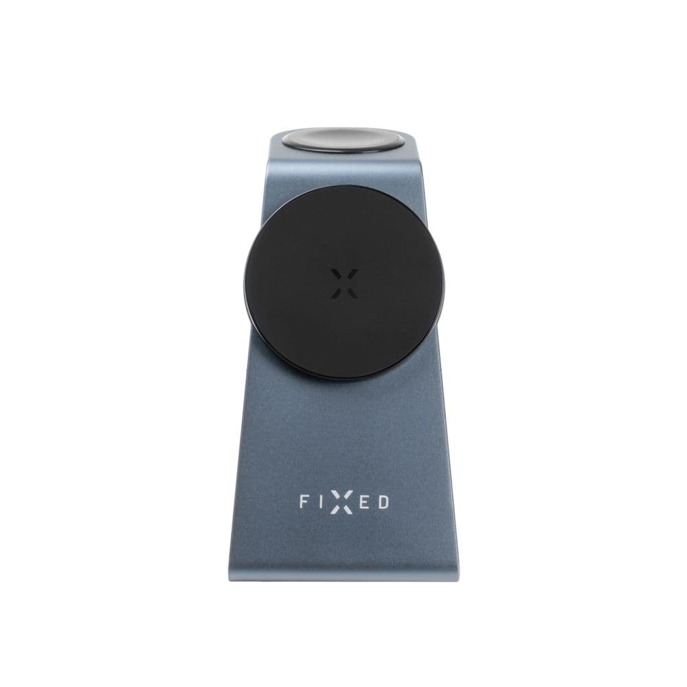 Stojánek s bezdrátovým nabíjením 3v1 FIXED MagPowerstation ALU s podporou uchycení MagSafe, 15W+3.5W+2.5W, space gray - náhled 3