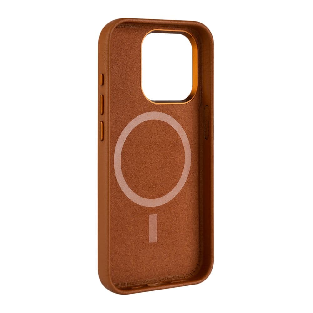 Kožený zadní kryt FIXED MagLeather s podporou MagSafe pro Apple iPhone 15 Pro, hnědý - náhled 3