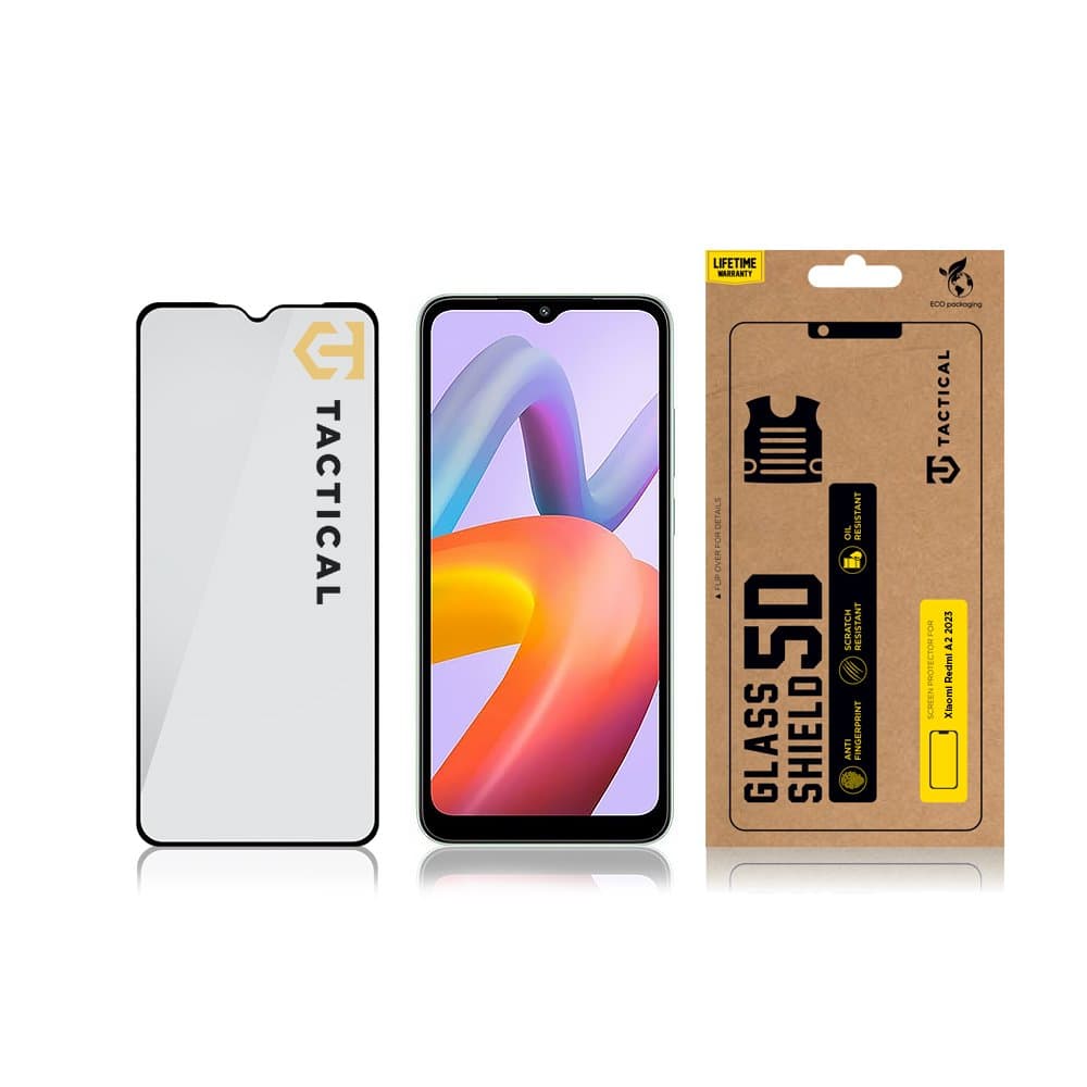 Tvrzené sklo Tactical na Xiaomi Redmi A2 5D černé - náhled 3