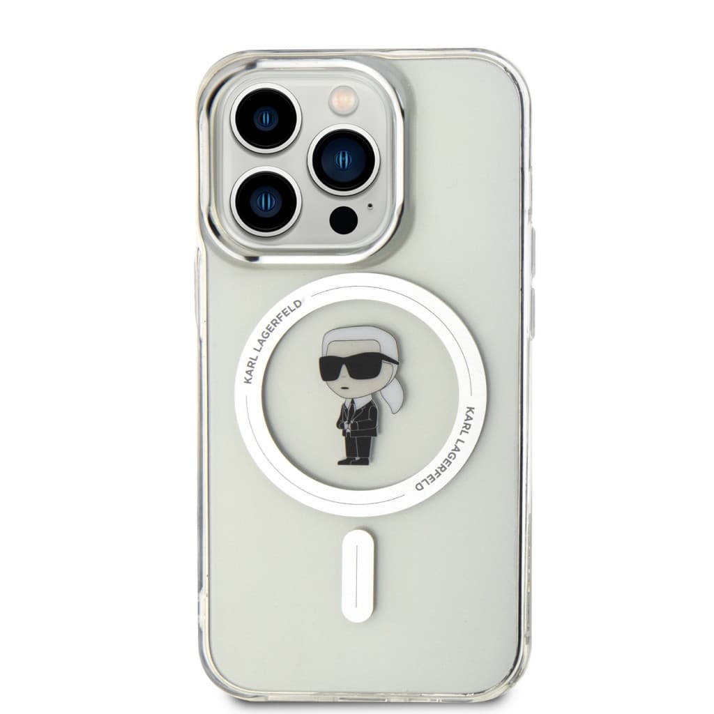Karl Lagerfeld IML Ikonik MagSafe Zadní Kryt pro iPhone 15 Pro Transparent - náhled 3