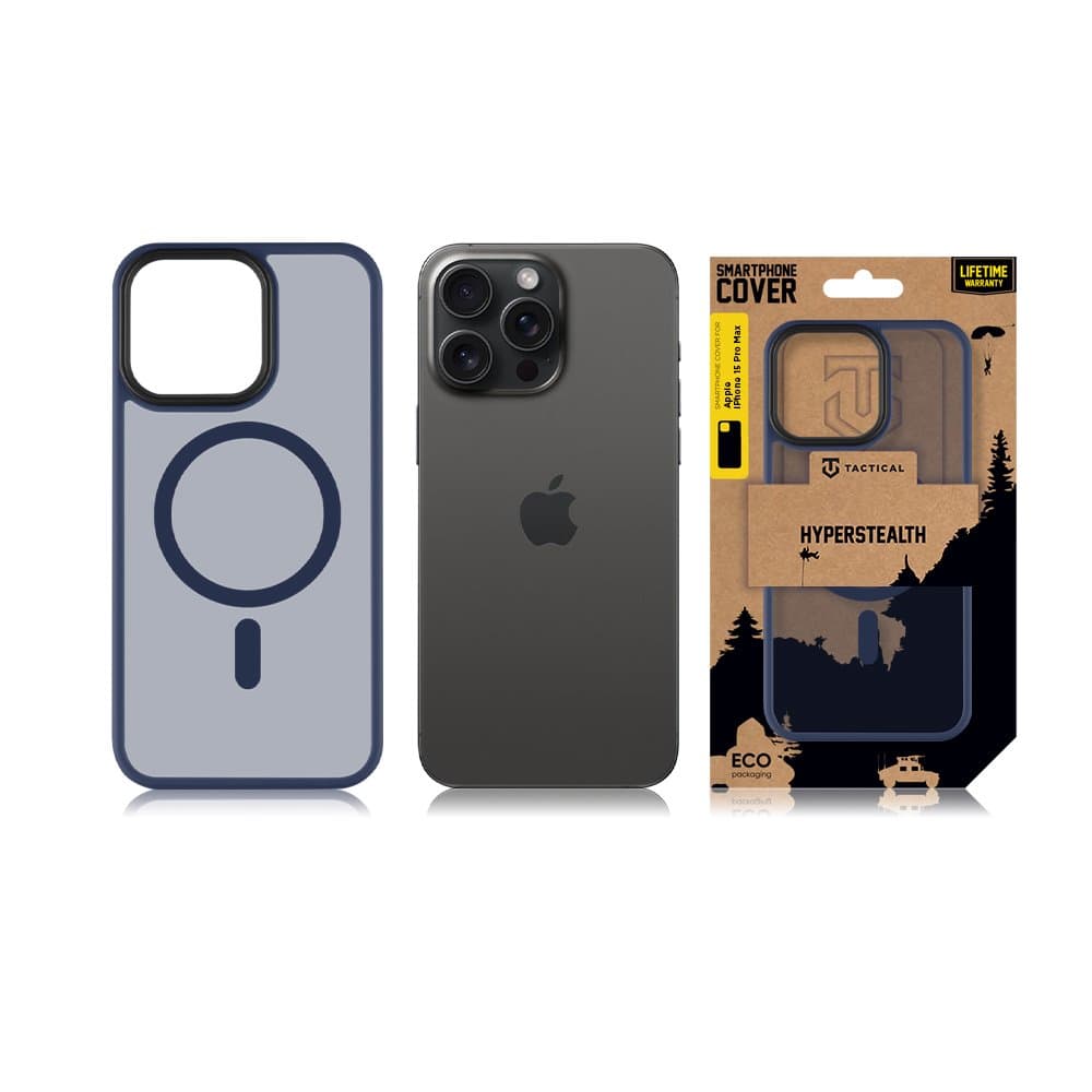 Tactical MagForce Hyperstealth Kryt pro iPhone 15 Pro Max Deep Blue - náhled 3