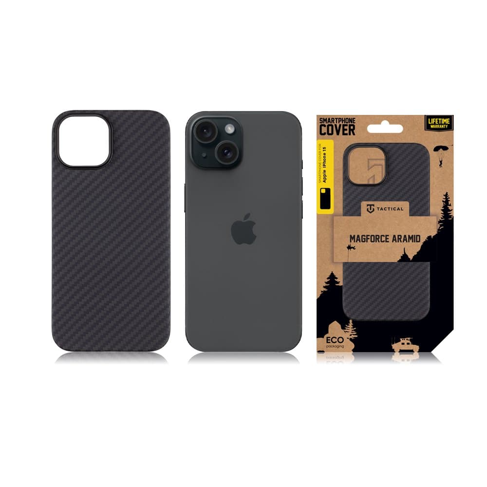 Tactical MagForce Aramid Kryt pro Apple iPhone 15 Black - náhled 3