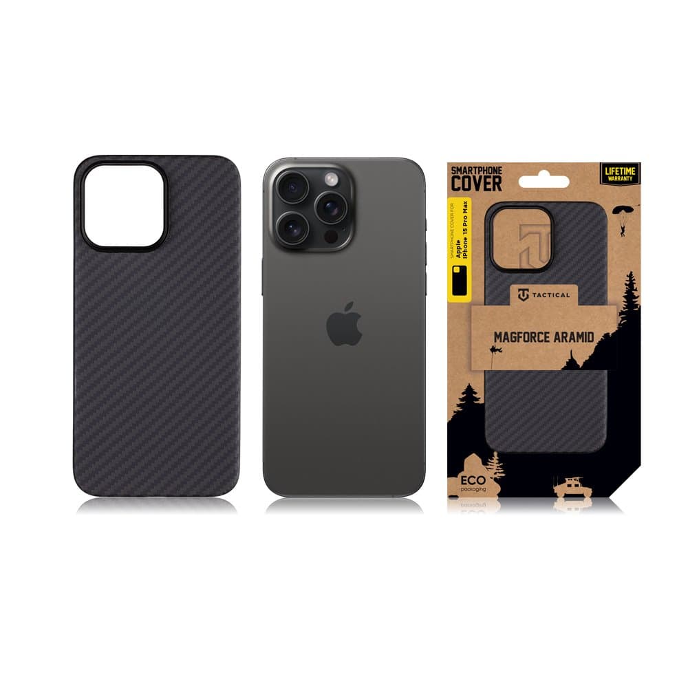 Tactical MagForce Aramid Kryt pro Apple iPhone 15 Pro Max Black - náhled 3