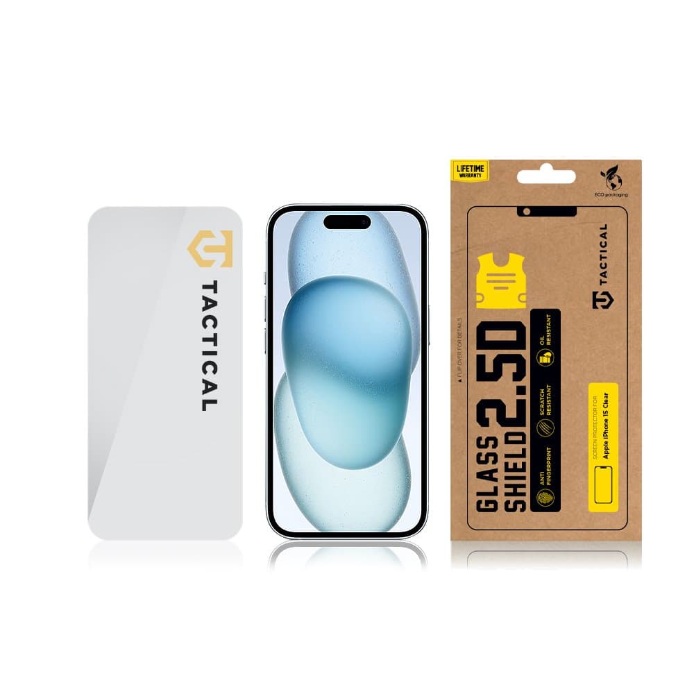 Tvrzené sklo Tactical Glass Shield pro iPhone 15 - náhled 3