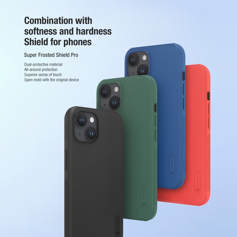 Nillkin Super Frosted PRO Zadní Kryt pro Apple iPhone 15 Black (Without Logo Cutout) - náhled 3