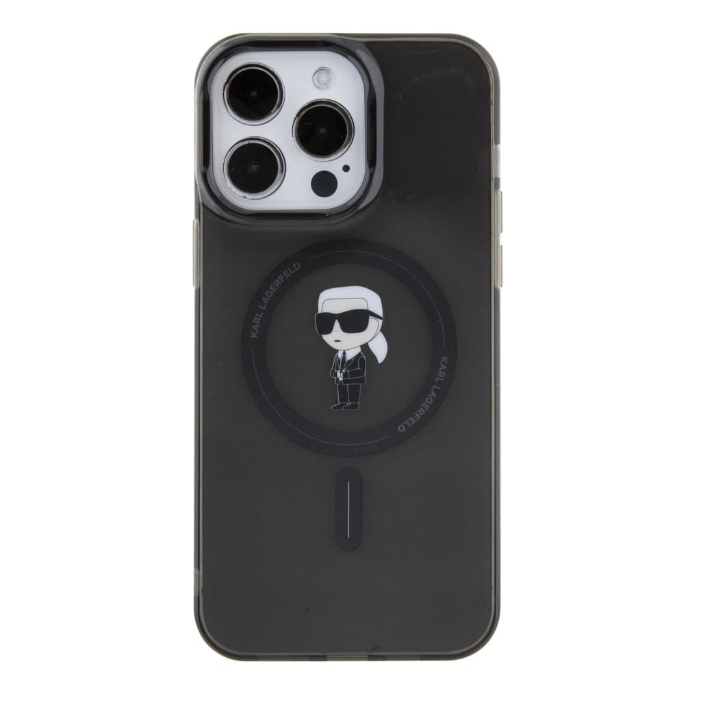 Karl Lagerfeld IML Ikonik MagSafe Zadní Kryt pro iPhone 15 Pro Max Black - náhled 3