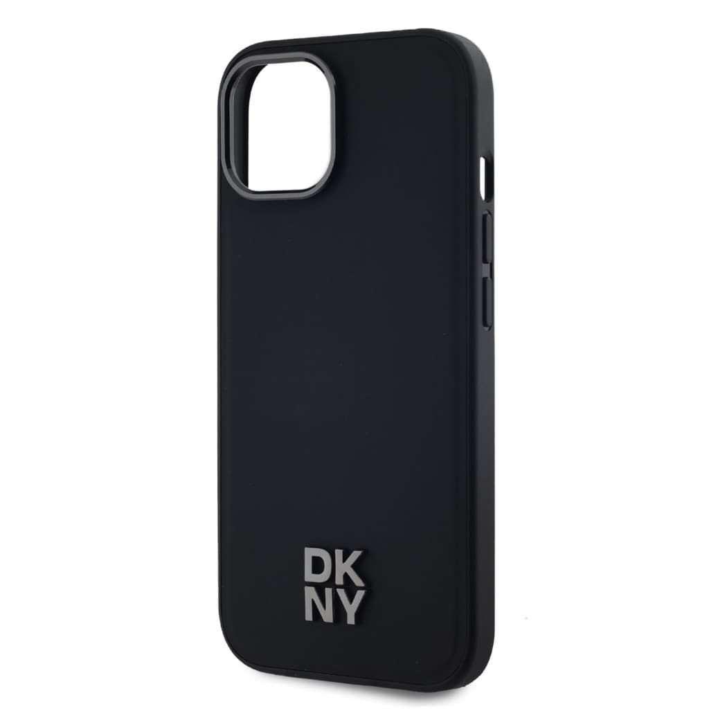 Zadní Kryt DKNY PU Leather Stack Logo Magsafe pro iPhone 15 černý - náhled 4
