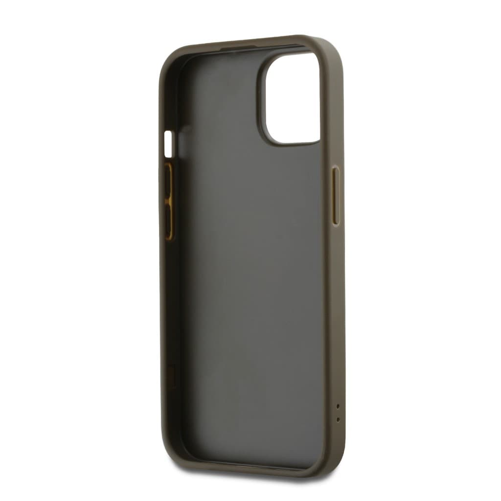 Zadní Kryt DKNY PU Leather Stack Logo Wrist Strap pro iPhone 13 Green - náhled 4