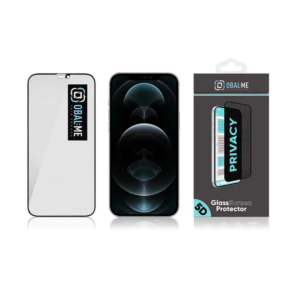 OBAL:ME Privacy 5D Tvrzené Sklo pro Apple iPhone 12/12 Pro Black - náhled 4