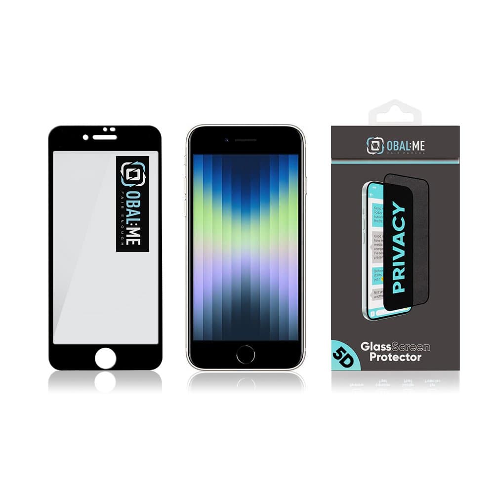 OBAL:ME Privacy 5D Tvrzené Sklo pro Apple iPhone 7/8/SE2020/SE2022 Black - náhled 4