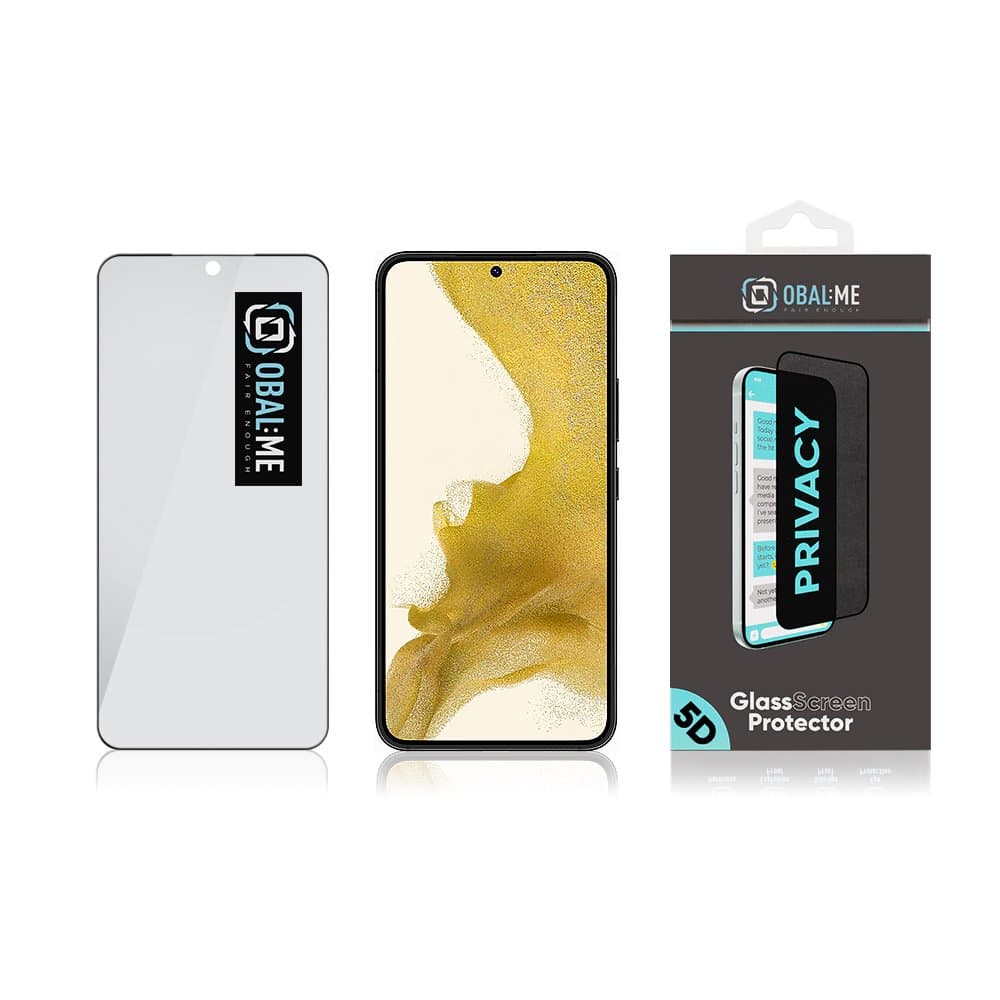 OBAL:ME Privacy 5D Tvrzené Sklo pro Samsung Galaxy S22 Black - náhled 4