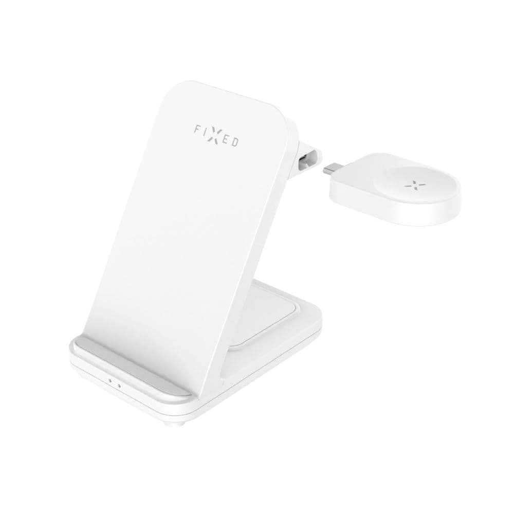 Bezdrátová nabíječka FIXED Powerstation pro Samsung až pro 3 zařízení, 15W+5W+2.5W, bílá - náhled 4