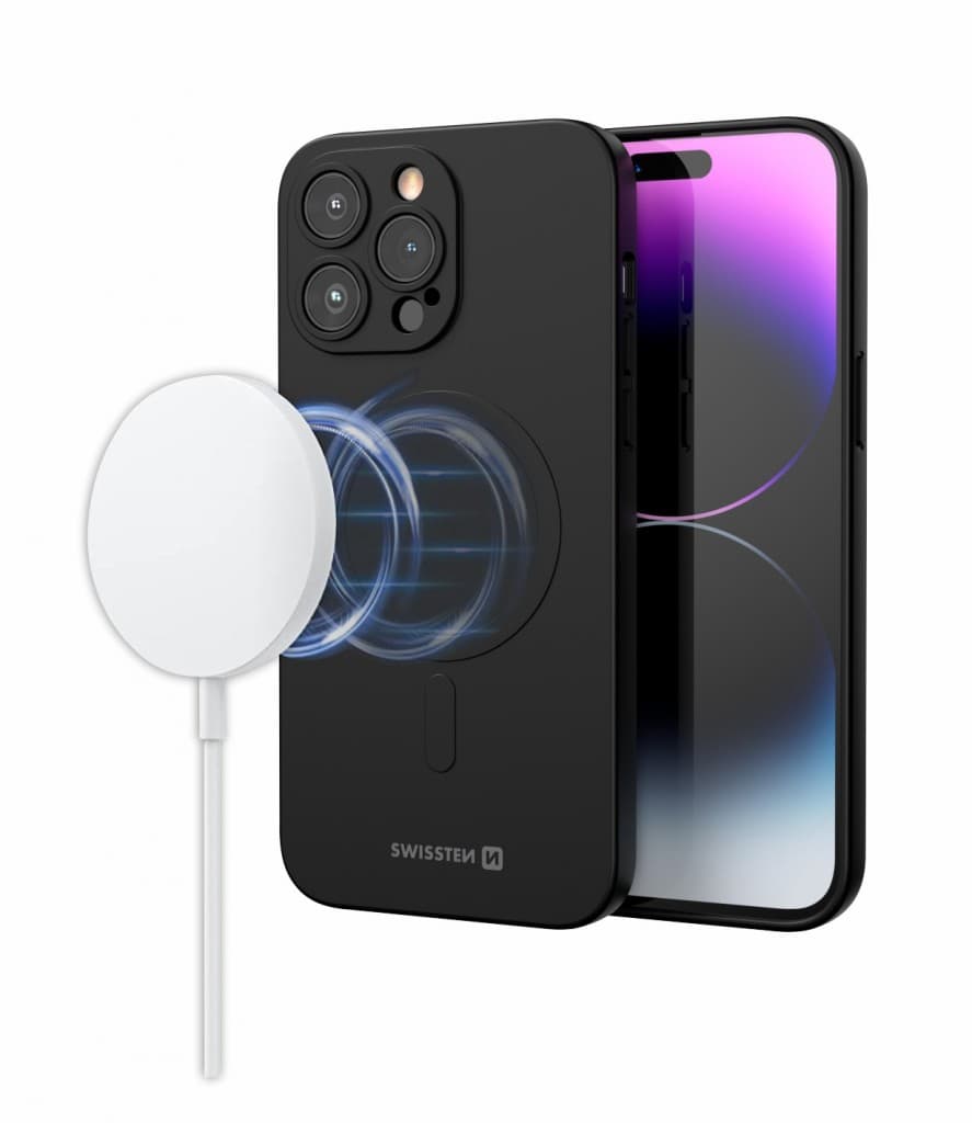 Zadní kryt Swissten Soft Joy Magstick pro iPhone 16 Pro černý - náhled 4
