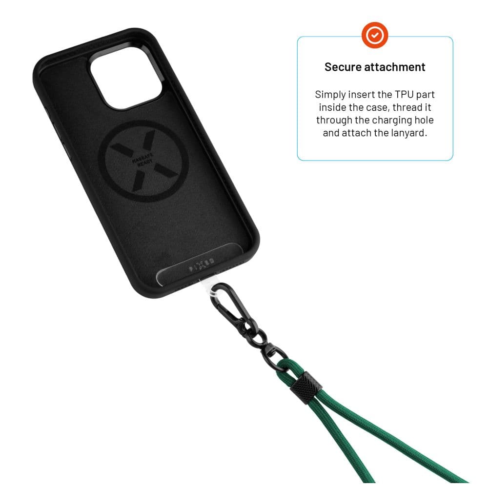 Univerzální šňůrka FIXED NeckUni pro telefony, zelená - náhled 4