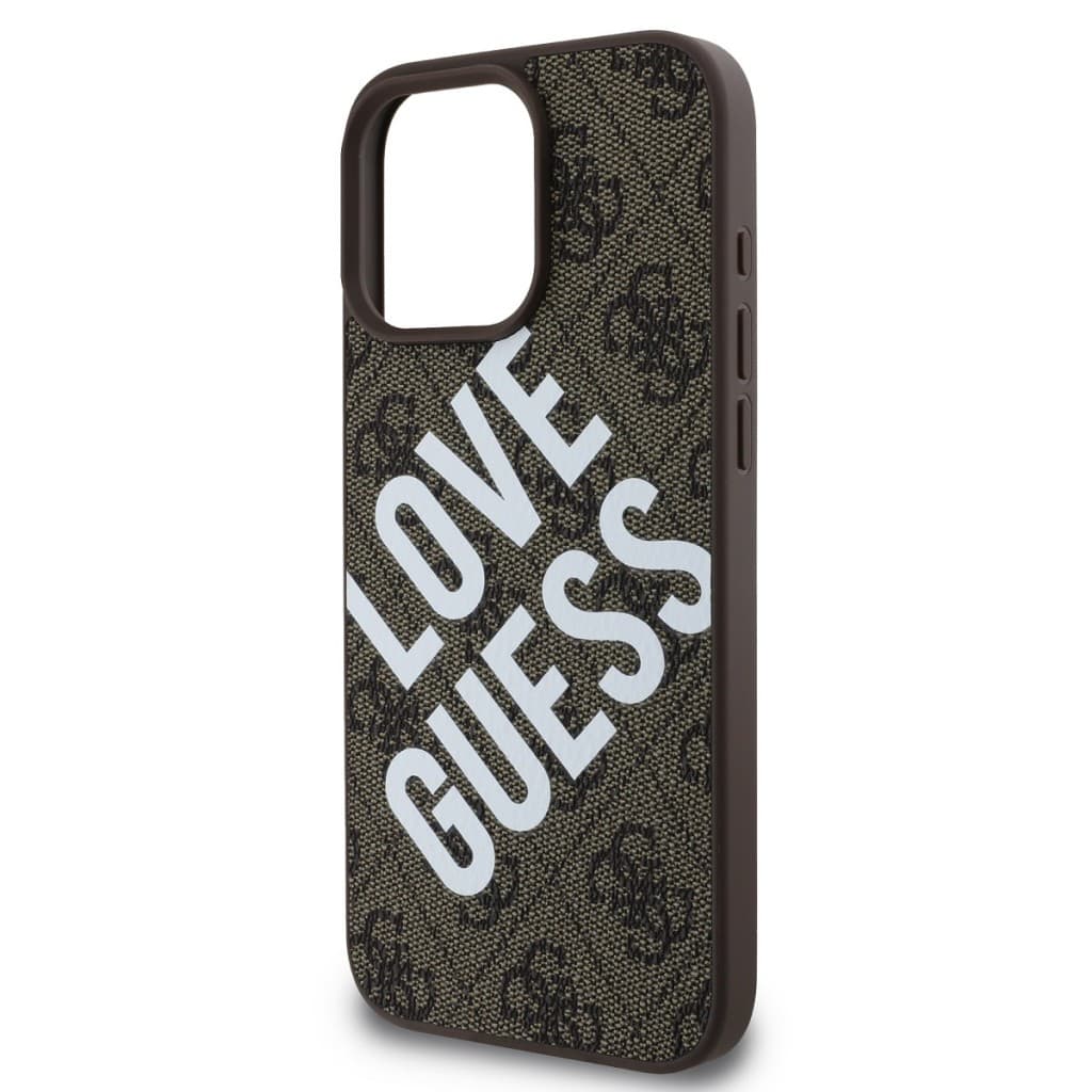 Zadní kryt Guess PU Leather 4G Big Love Logo MagSafe pro iPhone 16 Pro Max Brown - náhled 4
