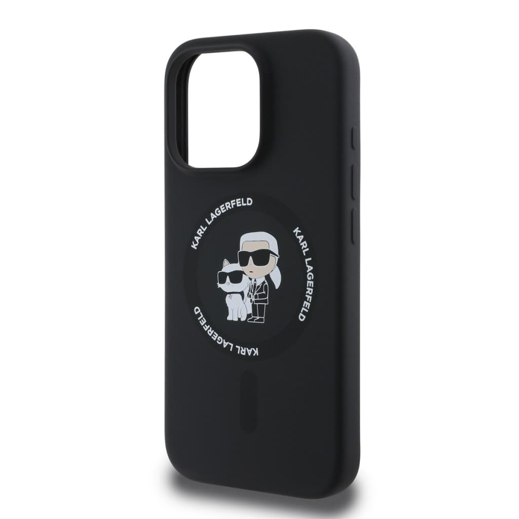 Zadní kryt Karl Lagerfeld Liquid Silicone Karl and Choupette MagSafe pro iPhone 16 Pro Black - náhled 4