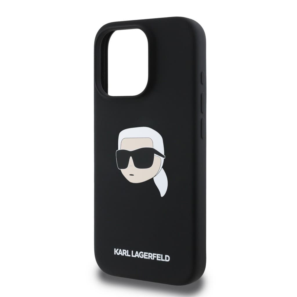 Zadní kryt Karl Lagerfeld Liquid Silicone Karl Head MagSafe pro iPhone 16 Pro Black - náhled 4