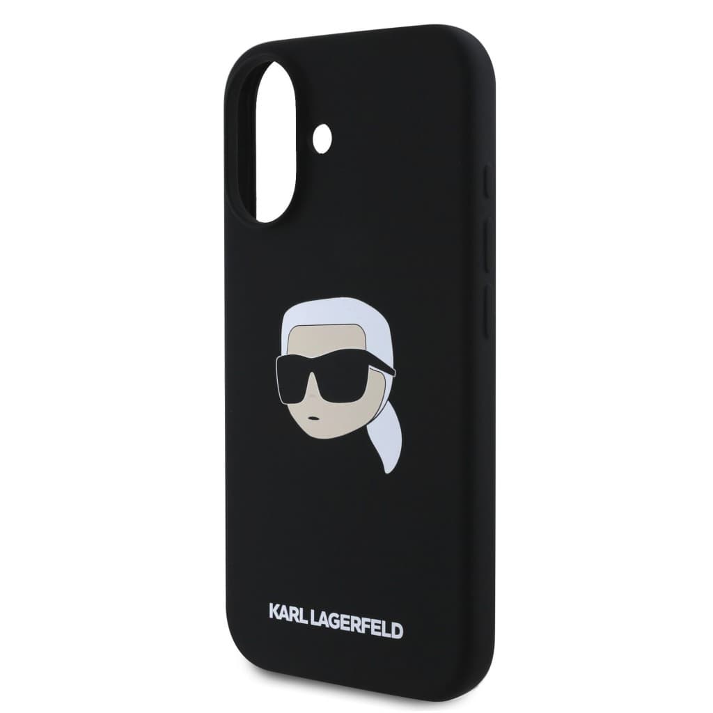Zadní kryt Karl Lagerfeld Liquid Silicone Karl Head MagSafe pro iPhone 16 Black - náhled 4