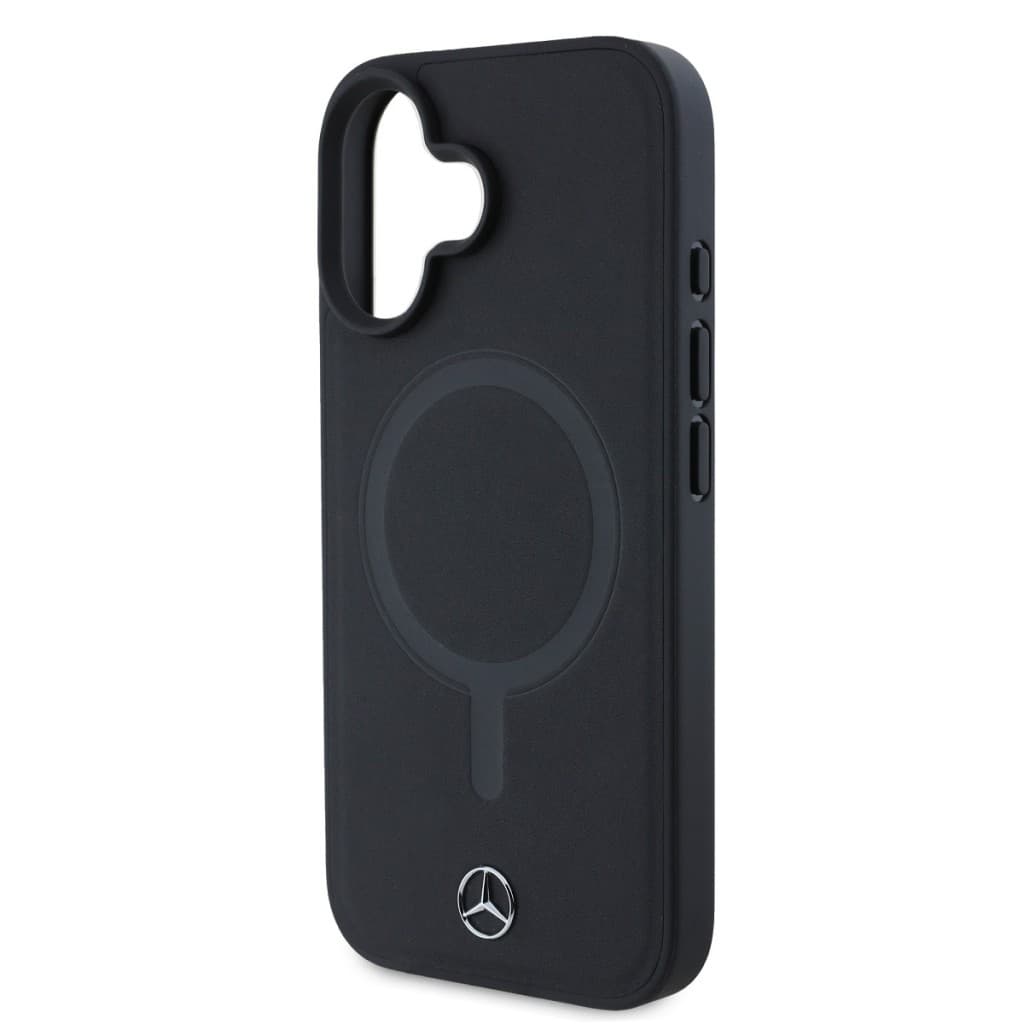 Zadní kryt Mercedes Smooth Leather MagSafe pro iPhone 16 Plus Black - náhled 4