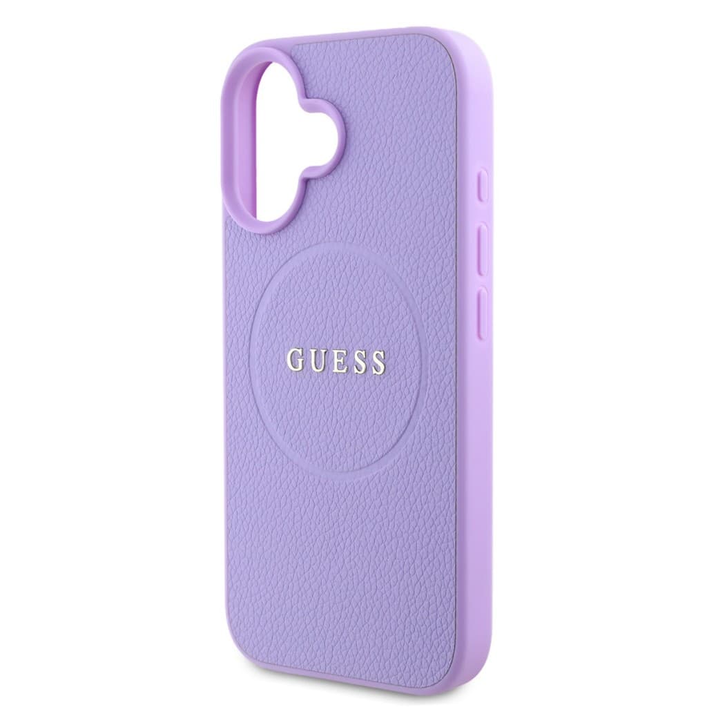 Zadní kryt Guess PU Grained Classic Logo MagSafe pro iPhone 16 Purple - náhled 4