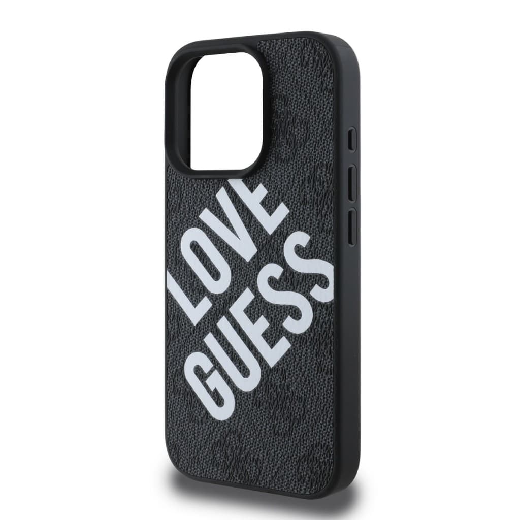 Zadní kryt Guess PU Leather 4G Big Love Logo MagSafe pro iPhone 16 Pro Black - náhled 4