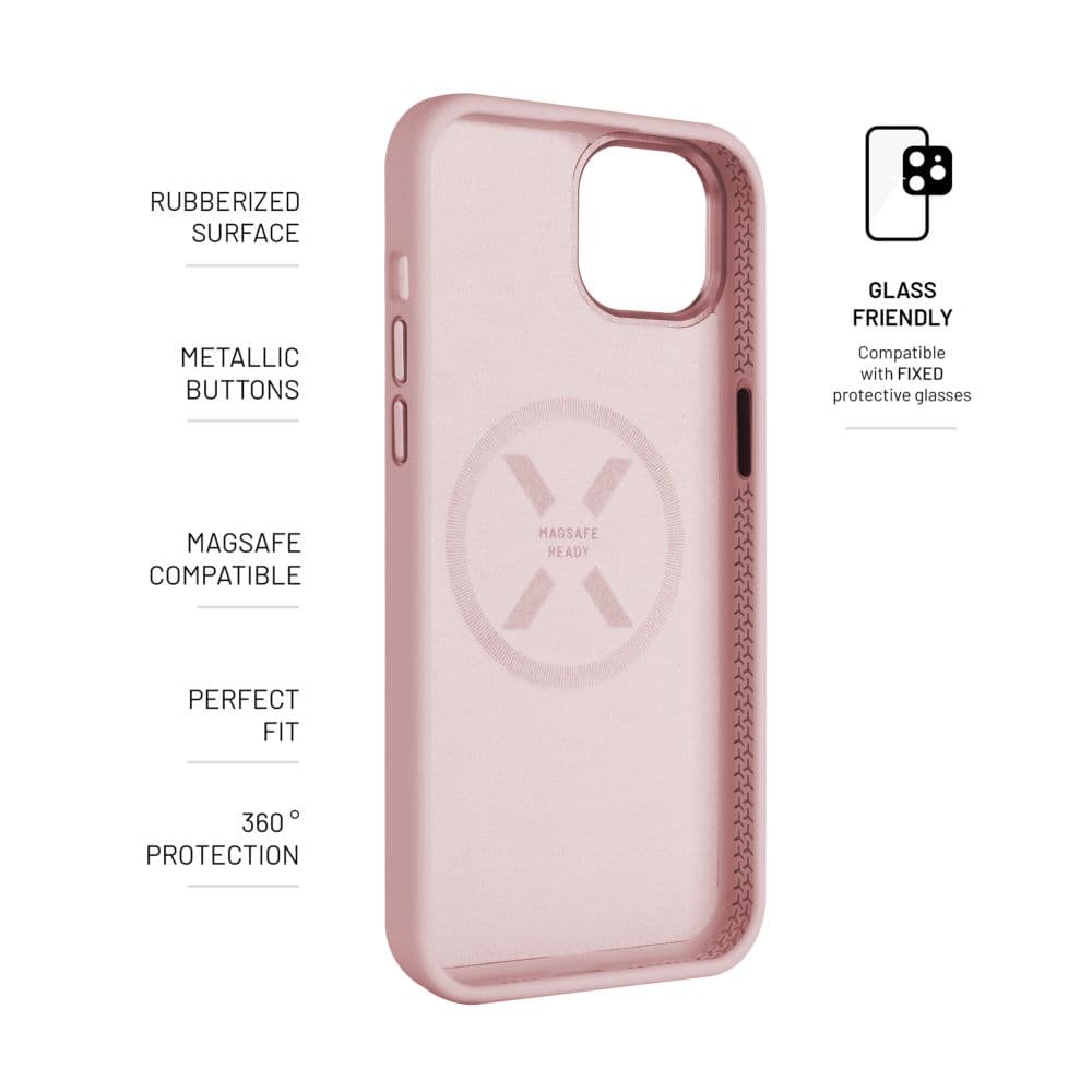 Zadní kryt FIXED MagFlow s podporou MagSafe pro Apple iPhone 16, růžový - náhled 4