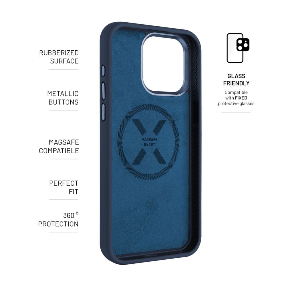 Zadní kryt FIXED MagFlow s podporou MagSafe pro Apple iPhone 16 Pro, modrý - náhled 4