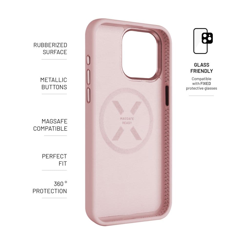 Zadní kryt FIXED MagFlow s podporou MagSafe pro Apple iPhone 16 Pro, růžový - náhled 4