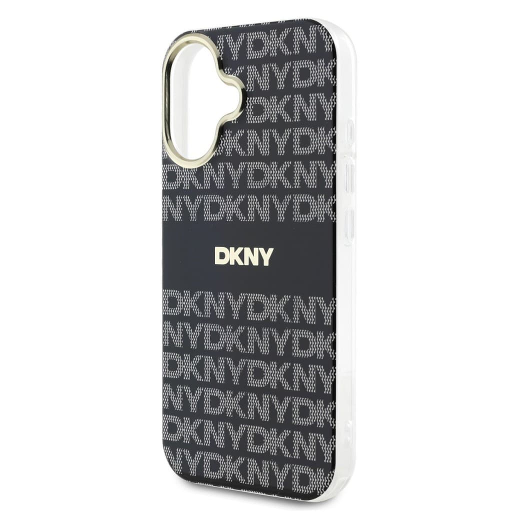 Zadní kryt DKNY PC/TPU Repeat Pattern Tonal Stripe Magsafe pro iPhone 16 Black - náhled 4