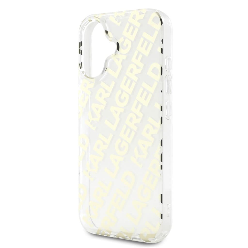 Zadní kryt Karl Lagerfeld IML Electroplated Repeated Logo pro iPhone 16 Gold - náhled 4
