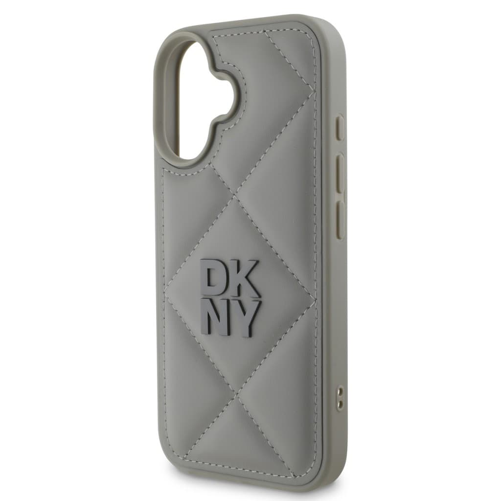 Zadní kryt DKNY PU Leather Quilted Stack Logo pro iPhone 16 Plus Grey - náhled 4