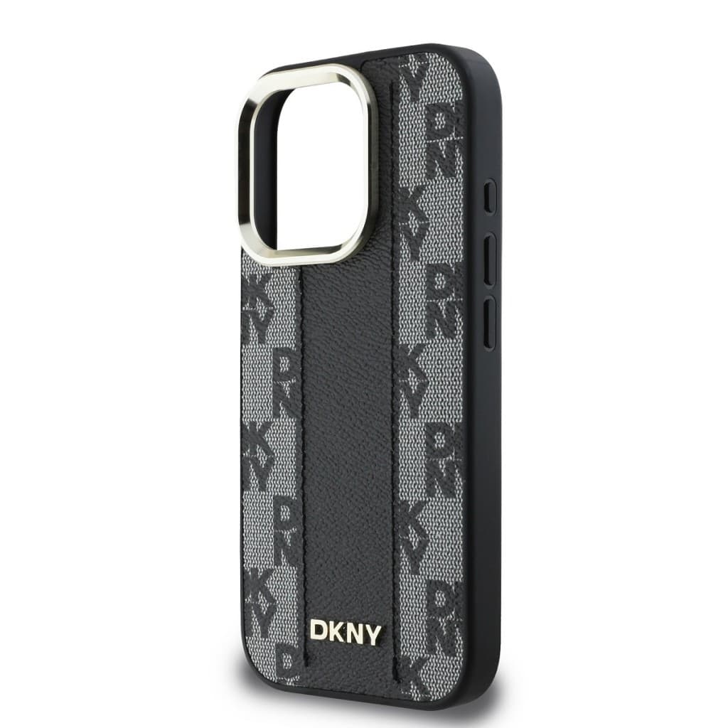 Zadní kryt DKNY PU Leather Checkered Pattern Magsafe pro iPhone 16 Pro Max Black - náhled 4