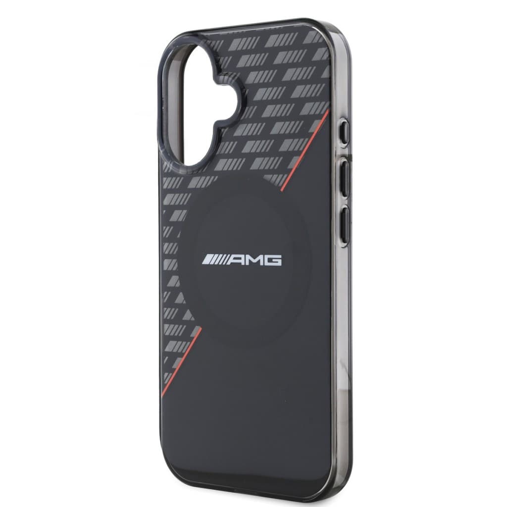 Zadní kryt AMG Rhombs MagSafe pro iPhone 16 Plus Black-Red - náhled 4