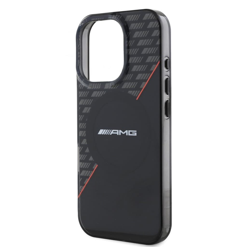 Zadní kryt AMG Rhombs MagSafe pro iPhone 16 Pro Black-Red - náhled 4