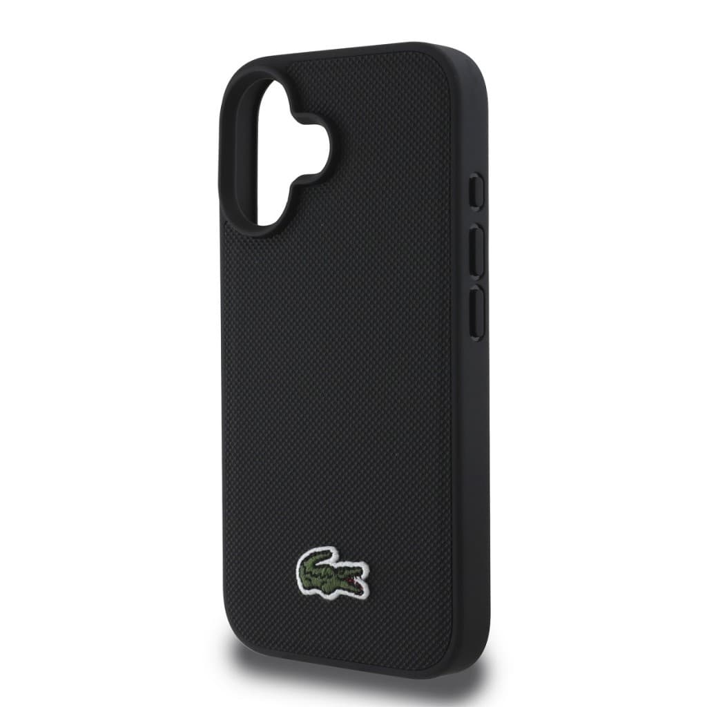 Zadní kryt Lacoste Iconic Petit Pique Woven Logo MagSafe pro iPhone 16 Plus Black - náhled 4