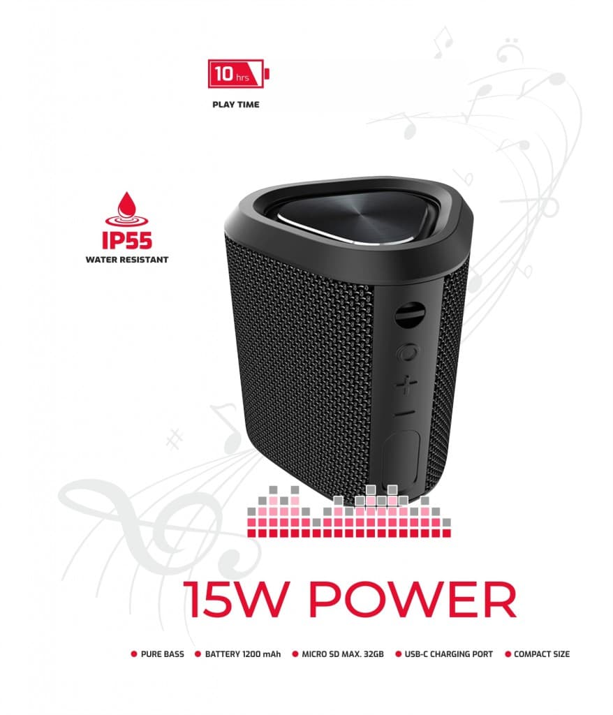 Bluetooth reproduktor Swissten Spectrum 15W černý - náhled 4