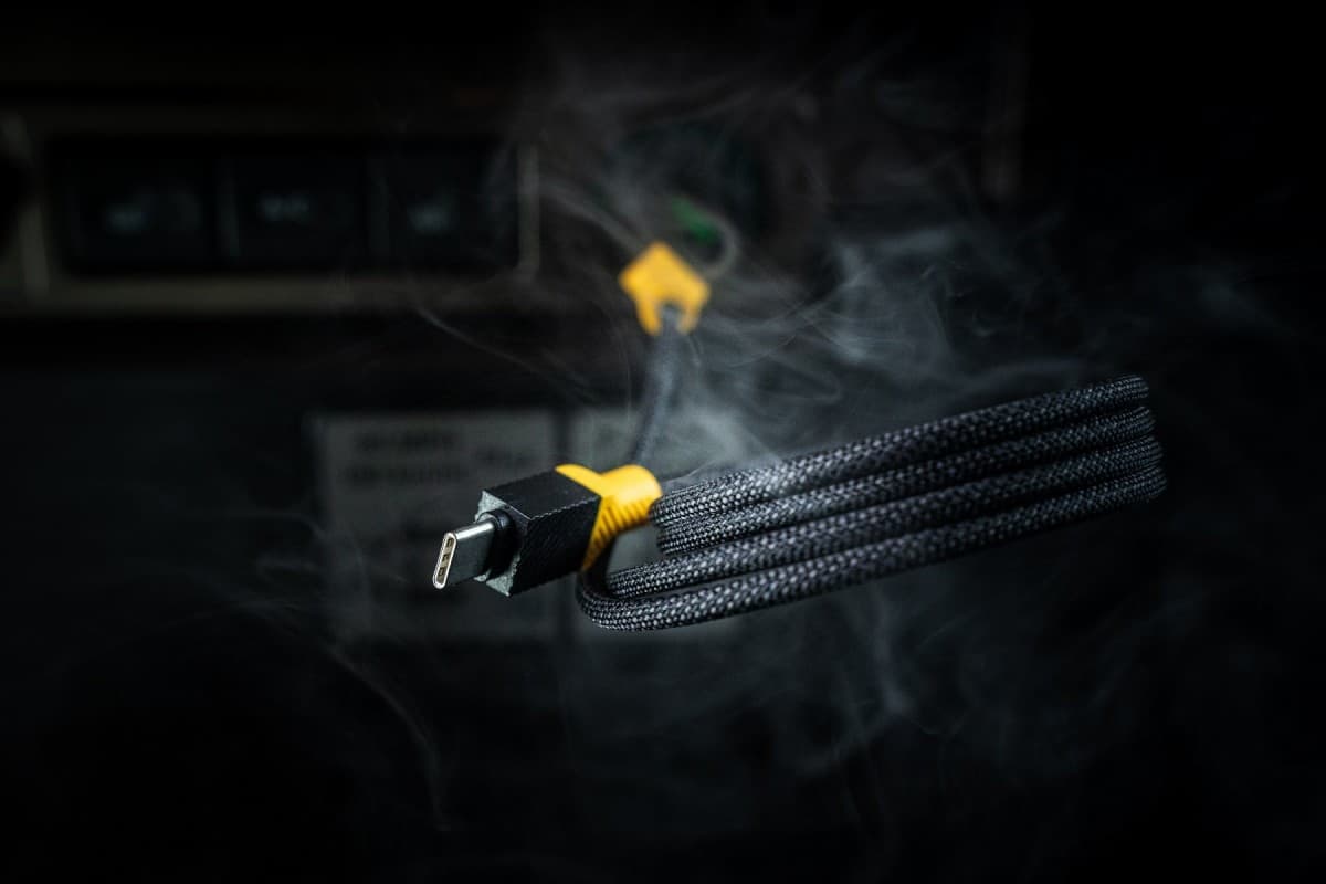 Datový kabel Tactical MagRope USB-C - USB-C 1m Black-Yellow - náhled 4