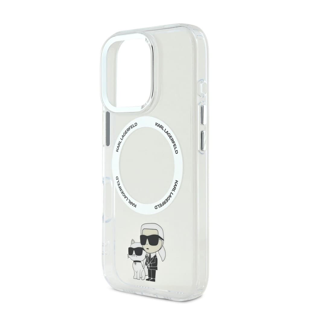Zadní kryt Karl Lagerfeld IML Karl and Choupette MagSafe pro iPhone 16 Pro Transparent - náhled 4