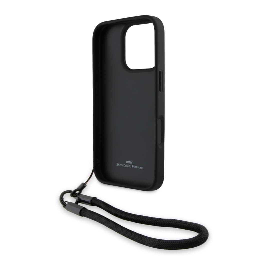 Zadní kryt BMW Leather Signature and Strap pro iPhone 16 Pro Black - náhled 4
