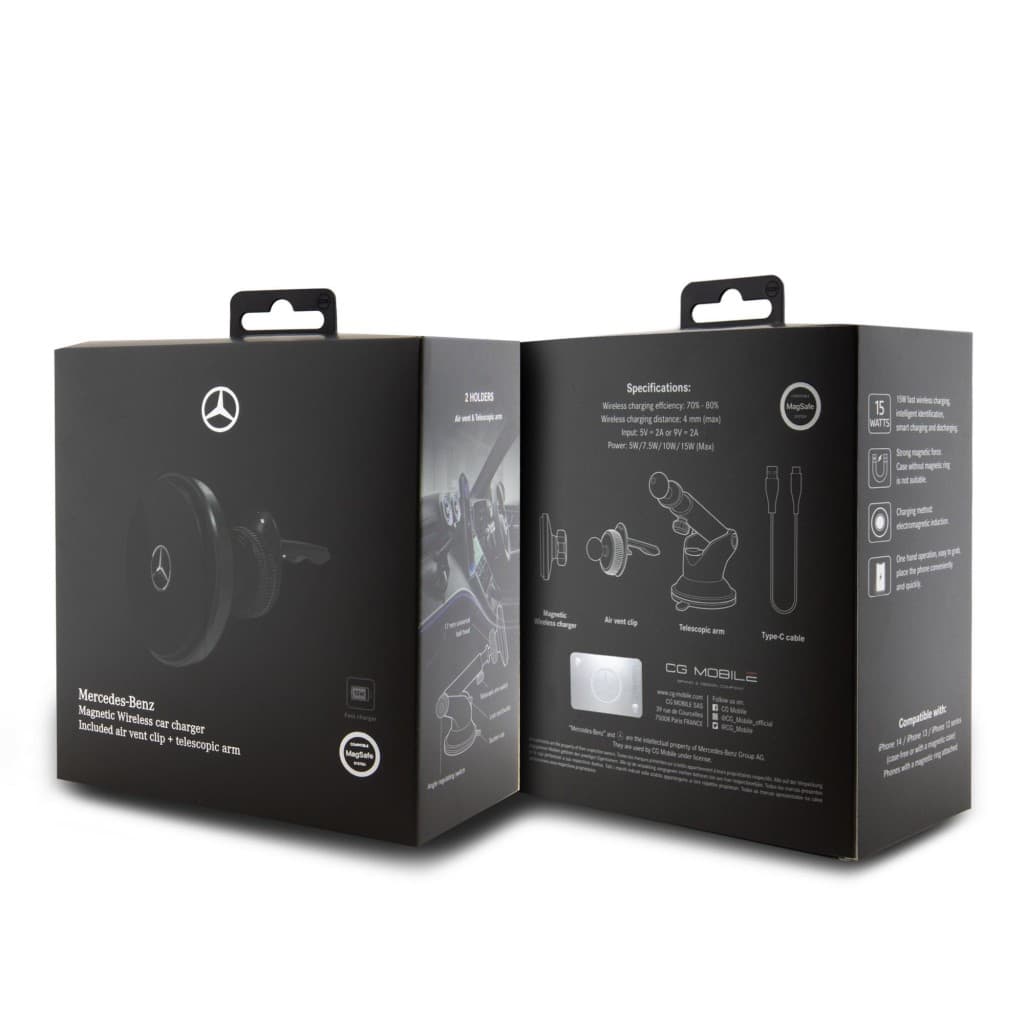 Magnetický držák do auta Mercedes Black - náhled 4