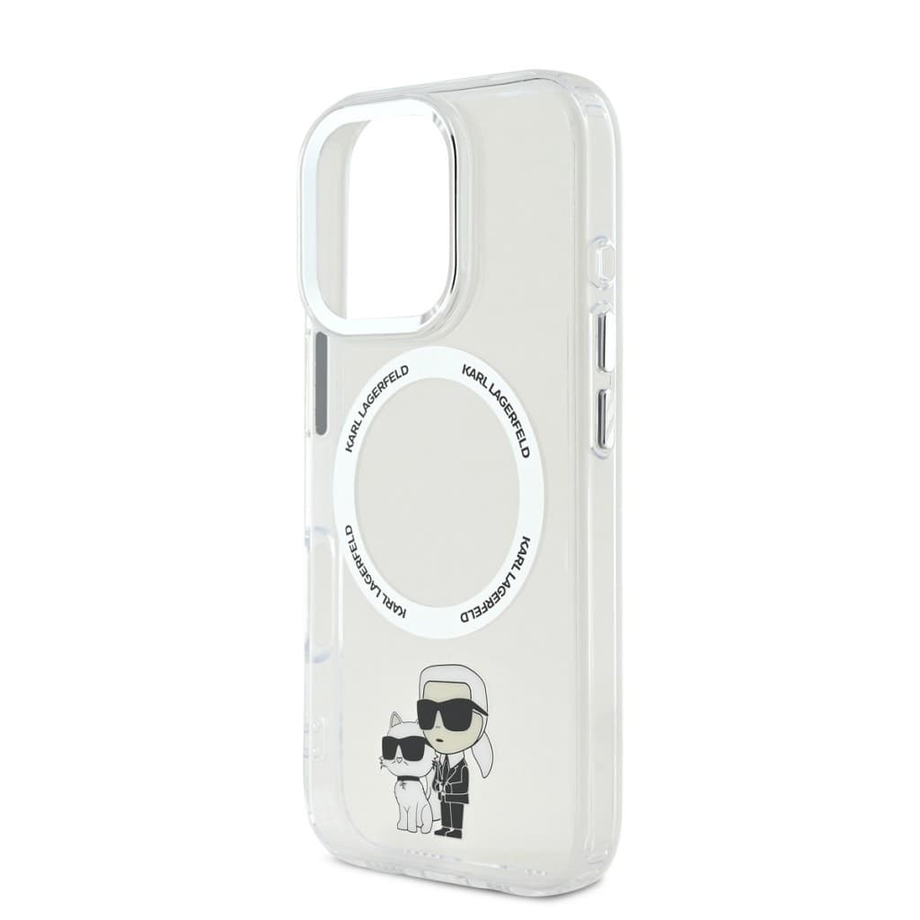 Zadní kryt Karl Lagerfeld IML Karl and Choupette MagSafe pro iPhone 16 Pro Max Transparent - náhled 4