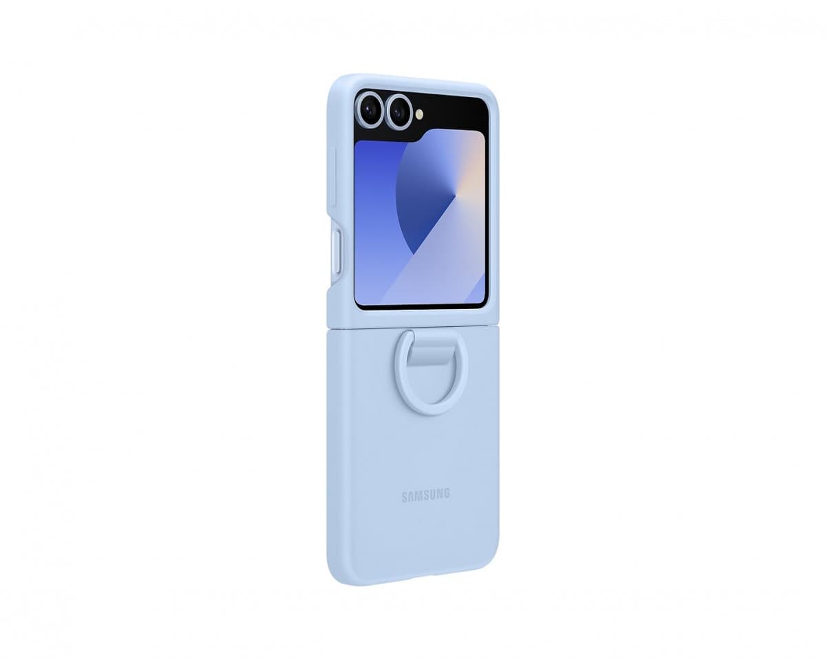Zadní kryt EF-PF741TLE Samsung Silikonový s Kroužkem pro Galaxy Z Flip 6 Blue - náhled 4