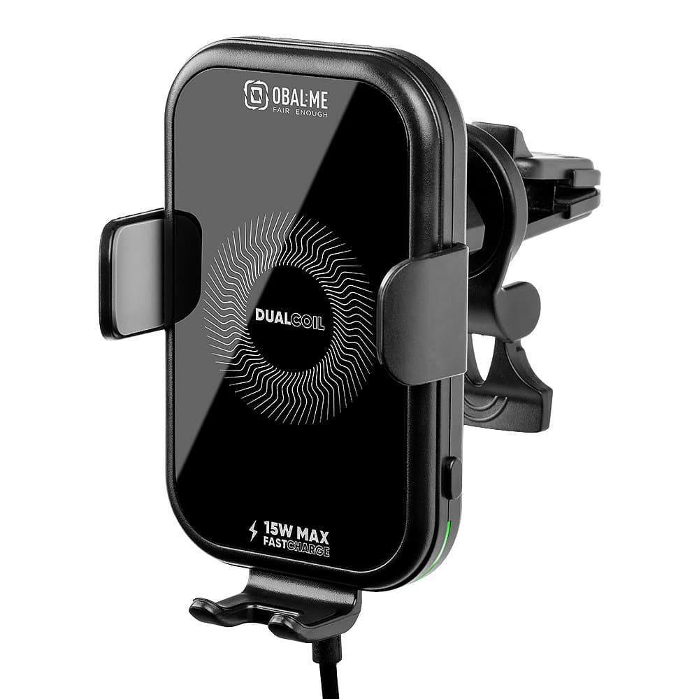Držák do auta OBAL:ME GravCharger s bezdrátovým nabíjením 15W černý - náhled 4