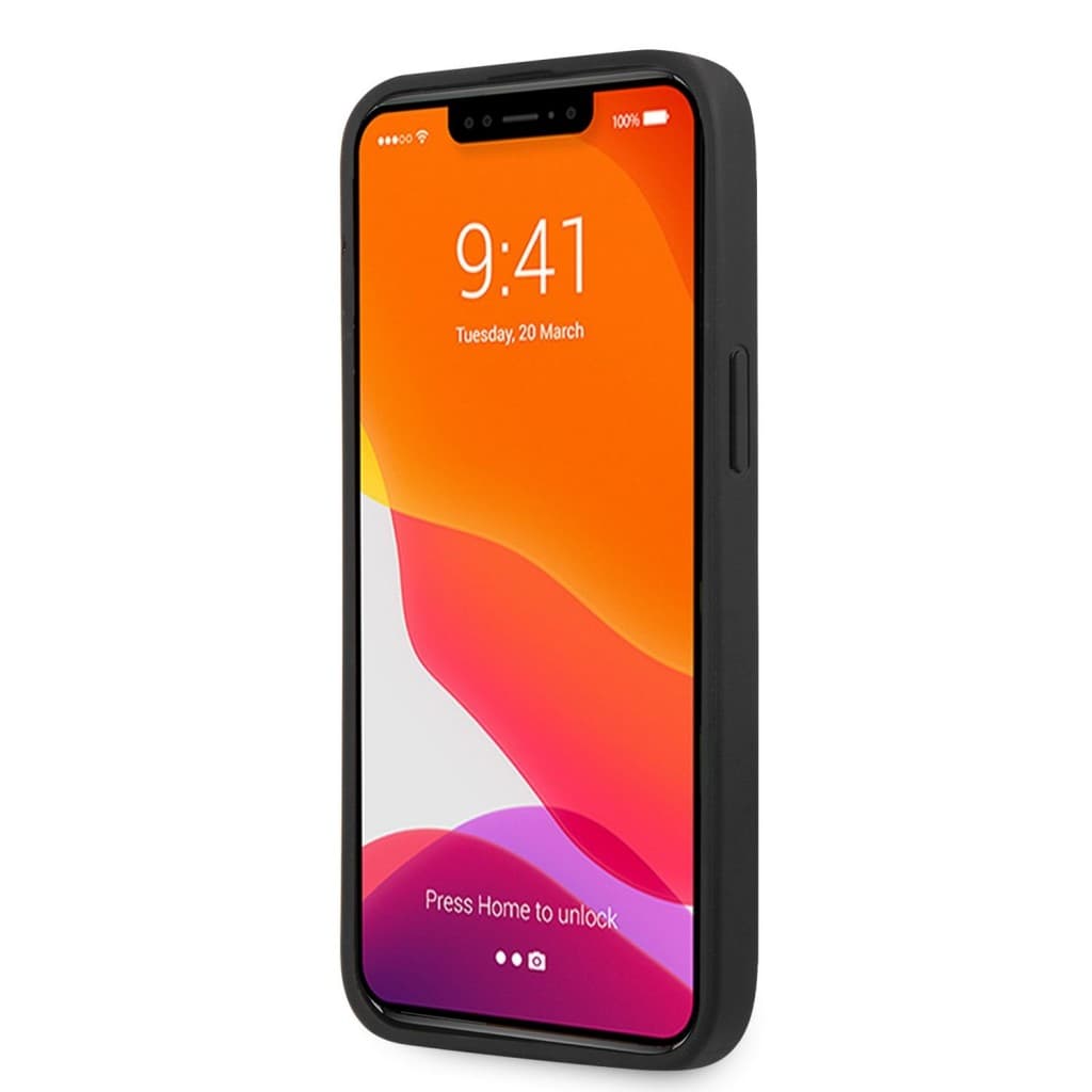Guess PU 4G Metal Logo Zadní Kryt pro iPhone 13 Pro Max Grey - náhled 4