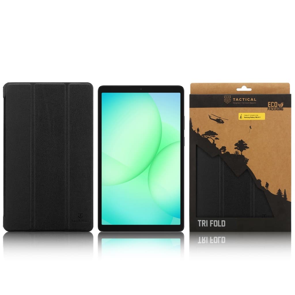 Pouzdro Tactical Book Tri Fold pro Samsung Galaxy TAB A9/A11 Black - náhled 4
