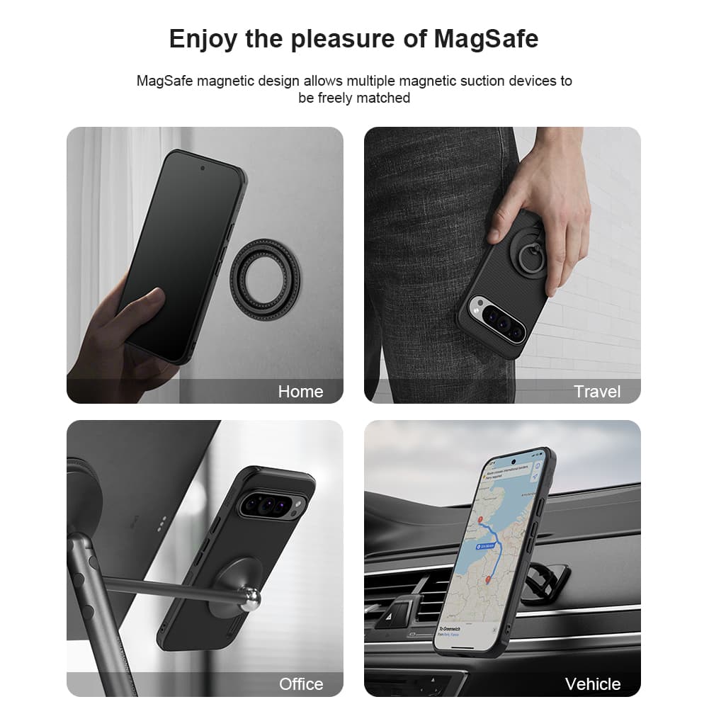 Zadní kryt Nillkin Super Frosted PRO Magnetic pro Google Pixel 9-9 Pro Black - náhled 4