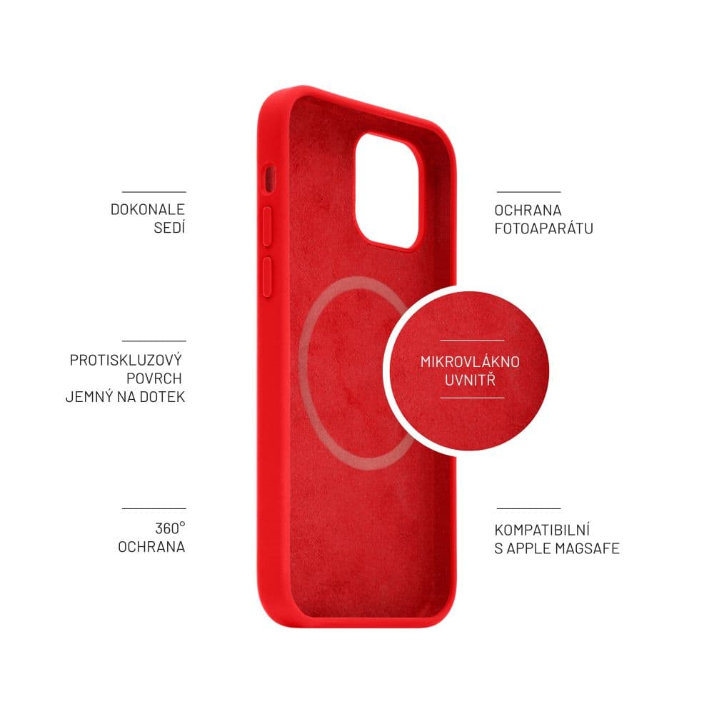 Zadní kryt FIXED MagFlow s podporou MagSafe pro Samsung Galaxy S25+, červený - náhled 4