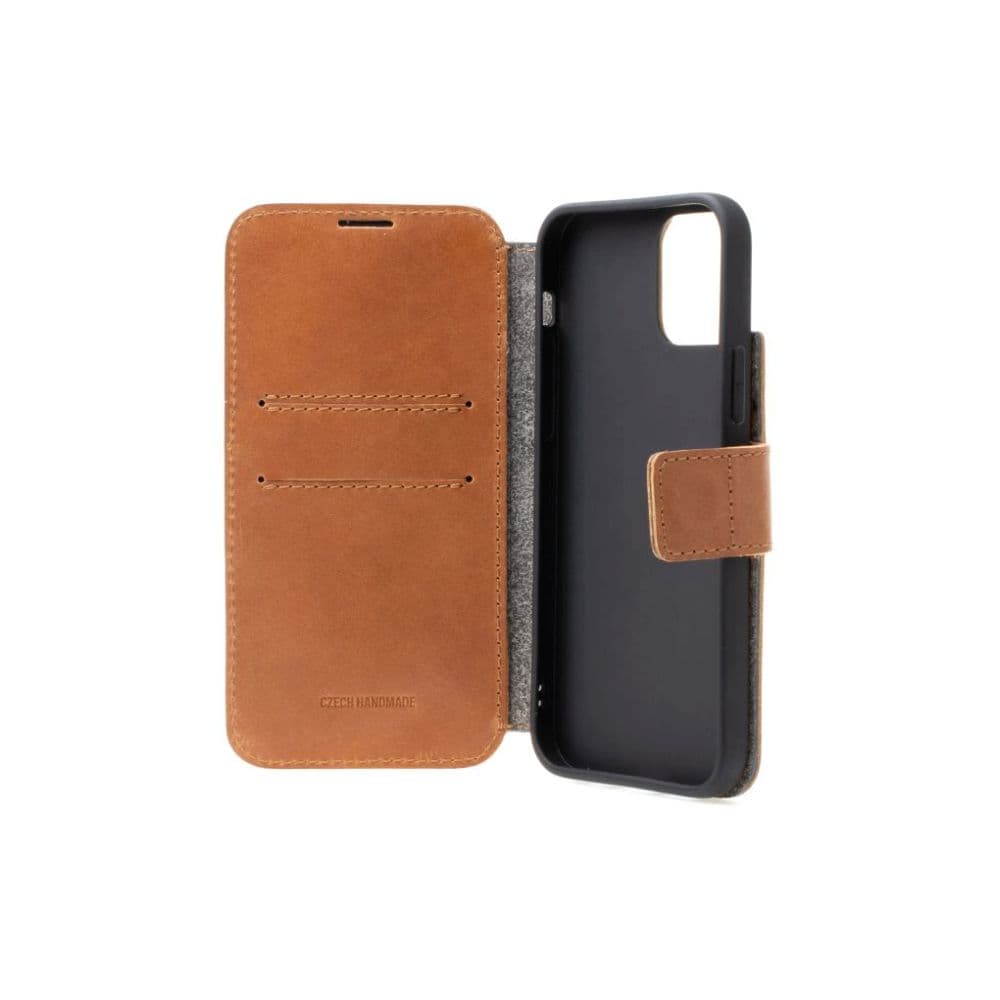 Kožené pouzdro typu kniha FIXED ProFit pro Samsung Galaxy S25 Ultra, hnědé - náhled 4