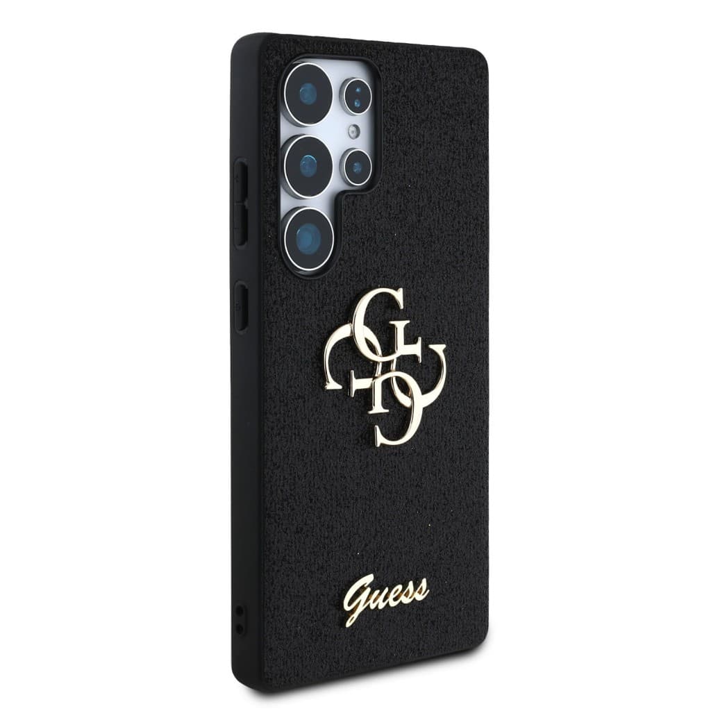 Zadní kryt Guess PU Fixed Glitter 4G Metal Logo pro Samsung Galaxy S25 Ultra Black - náhled 4